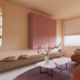 roze tinten woonkamer moderne stijl
